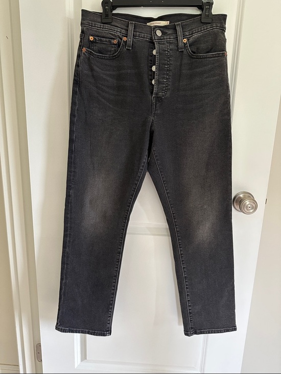 Levi's Denim - Levi's Wedgie Straight Black Washed Jeans